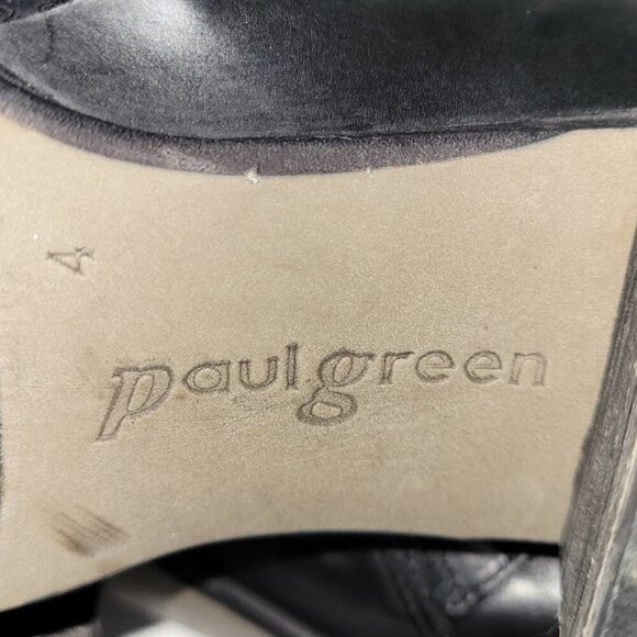 Paul Green Boots Soho Moto Silver Studded Black Leather Buckle Booties SZ US 6.5 - Picture 12 of 13